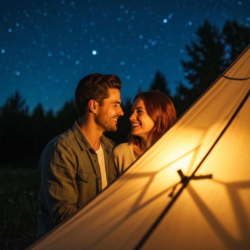 情侣星空露营示例